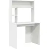 Image de vidaXL Bureau avec étagère blanc 91 x 50 x 149 cm Bois composite