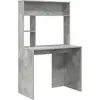 Image de Bureau vidaXL en béton gris, 91 x 50 x 149 cm, en aggloméré