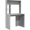 Image de Bureau vidaXL Sonoma gris 91 x 50 x 149 cm en aggloméré