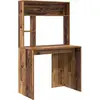 Image de vidaXL Bureau avec étagère Vieux bois 91 x 50 x 149 cm Bois composite