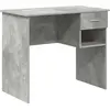 Image de Bureau vidaXL avec étagère Béton Gris 90 x 49 x 75 cm Matériau dérivé du bois