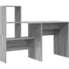 Image de Bureau vidaXL Gris Sonoma 131,5 x 50 x 106,5 cm Matériau dérivé du bois