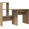 Image de vidaXL Bureau Artisan-Chêne 131,5 x 50 x 106,5 cm Bois composite