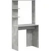 Image de vidaXL Bureau en béton gris 78,5 x 37 x 154,5 cm Matériau dérivé du bois
