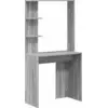 Image de Bureau vidaXL Sonoma gris 78,5 x 37 x 154,5 cm en aggloméré