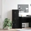 Image de Buffet haut vidaXL noir aspect chêne 31,5 x 32 x 122,5 cm