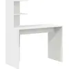 Image de vidaXL Bureau avec étagère blanc 102 x 50 x 124 cm Bois composite