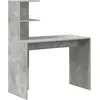 Image de Bureau vidaXL en béton gris, 102 x 50 x 124 cm, en aggloméré
