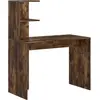 Image de vidaXL Bureau Chêne fumé 102 x 50 x 124 cm Matériau dérivé du bois