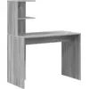 Image de Bureau vidaXL Sonoma gris 102 x 50 x 124 cm en aggloméré