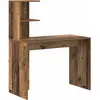 Image de vidaXL Bureau avec étagère vieux bois 102 x 50 x 124 cm Bois composite