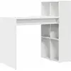 Image de vidaXL Bureau avec étagère blanc 108 x 55 x 103.5 cm Bois composite
