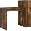 Image de vidaXL Bureau avec étagère Chêne fumé 108 x 55 x 103.5 cm