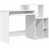 Image de vidaXL Bureau avec étagère blanc 120,5 x 44 x 88,5 cm Bois composite