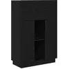 Image de vidaXL Bureau noir aspect chêne 71.5 x 31.5 x 106.5 cm