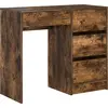 Image de vidaXL Bureau Chêne fumé 90 x 37,5 x 75 cm Bois composite