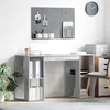 Image de vidaXL Bureau Béton Gris 130 x 50,5 x 75 cm Bois composite