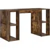 Image de vidaXL Bureau Chêne fumé 130 x 50,5 x 75 cm Bois composite