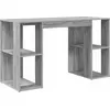 Image de vidaXL Bureau gris Sonoma 130 x 50,5 x 75 cm Bois composite