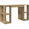 Image de vidaXL Bureau Artisan-Chêne 130 x 50,5 x 75 cm Bois composite