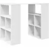 Image de vidaXL Bureau avec étagère blanc 90 x 50 x 75 cm Bois composite