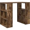 Image de vidaXL Bureau Chêne fumé 90 x 50 x 75 cm Bois composite