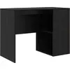 Image de vidaXL Bureau avec étagère noir aspect chêne 102 x 50 x 75 cm