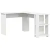 Image de Bureau d'angle vidaXL blanc 140 x 113,5 x 75 cm en aggloméré