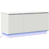 Image de vidaXL Armoire TV Blanc 100 x 38 x 49 cm Bois composite