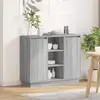 Image de vidaXL Sideboard LED gris Sonoma 90 x 32 x 75 cm Bois composite