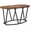 Image de Table basse en chêne fumé, 80X40X40.5 cm, en bois reconstitué et métal Lumarko