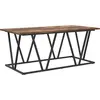 Image de Table basse en chêne fumé 100X50X40 cm, en bois reconstitué et métal Lumarko