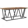 Image de vidaXL Table basse en vieux bois 100 x 50 x 40 cm contreplaqué et métal