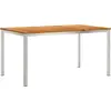 Image de vidaXL Table de salle à manger marron 150 x 90 x 75 cm en teck massif