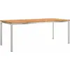 Image de vidaXL Table de salle à manger 200 x 90 x 75 cm en bois d'acacia massif et acier inoxydable