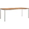 Image de vidaXL Table à manger marron 200 x 90 x 75 cm en teck massif