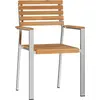Image de vidaXL Chaise de jardin, lot de 4, teinte huilée naturelle, 56 x 54,5 x 87 cm, bois de teck massif