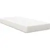 Image de vidaXL Matelas de lit avec matelas Crème 90 x 200 cm Tissu