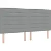 Image de vidaXL, tête de lit, gris clair, tissu