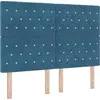 Image de Tête de lit vidaXL bleu foncé 144 cm velours