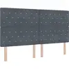 Image de Tête de lit vidaXL gris foncé 180 cm velours