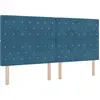 Image de Tête de lit vidaXL bleu foncé 200 cm velours