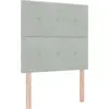 Image de Tête de lit vidaXL gris clair 90 cm velours