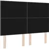 Image de vidaXL Tête de lit réglable en hauteur Gris foncé 144 cm Tissu