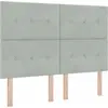 Image de Tête de lit vidaXL gris clair 144 cm velours