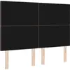 Image de vidaXL Tête de lit réglable en hauteur Marron foncé 160 cm Tissu
