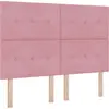 Image de Tête de lit vidaXL rose 160 cm velours