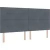 Image de Tête de lit vidaXL gris foncé 200 cm velours