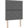 Image de vidaXL, tête de lit, gris foncé, tissu