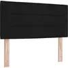 Image de Tête de lit LED vidaXL avec bandes lumineuses LED Noir 90 cm Tissu